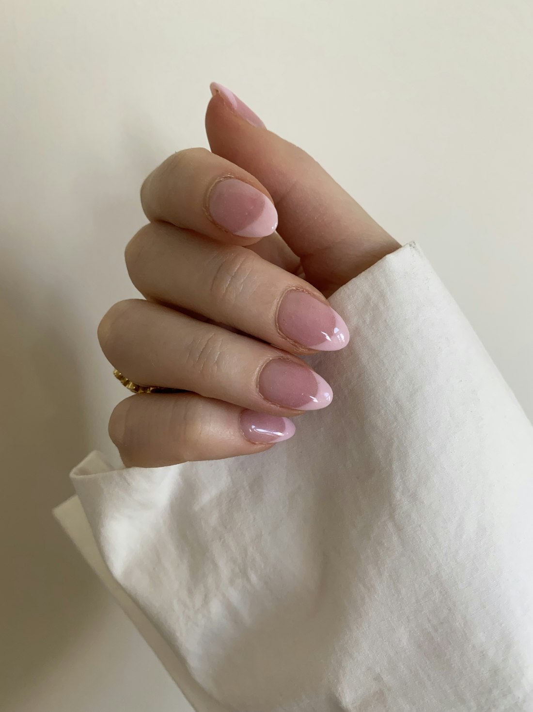 Soft pink gel manicure