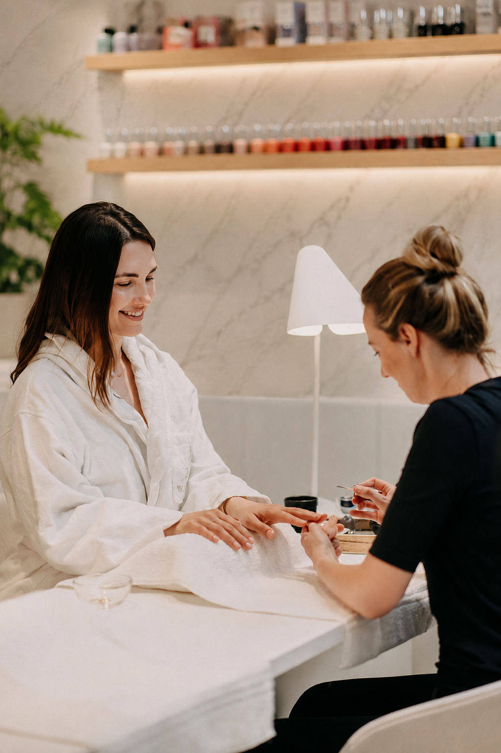 The Nail Haus nail technicians at work